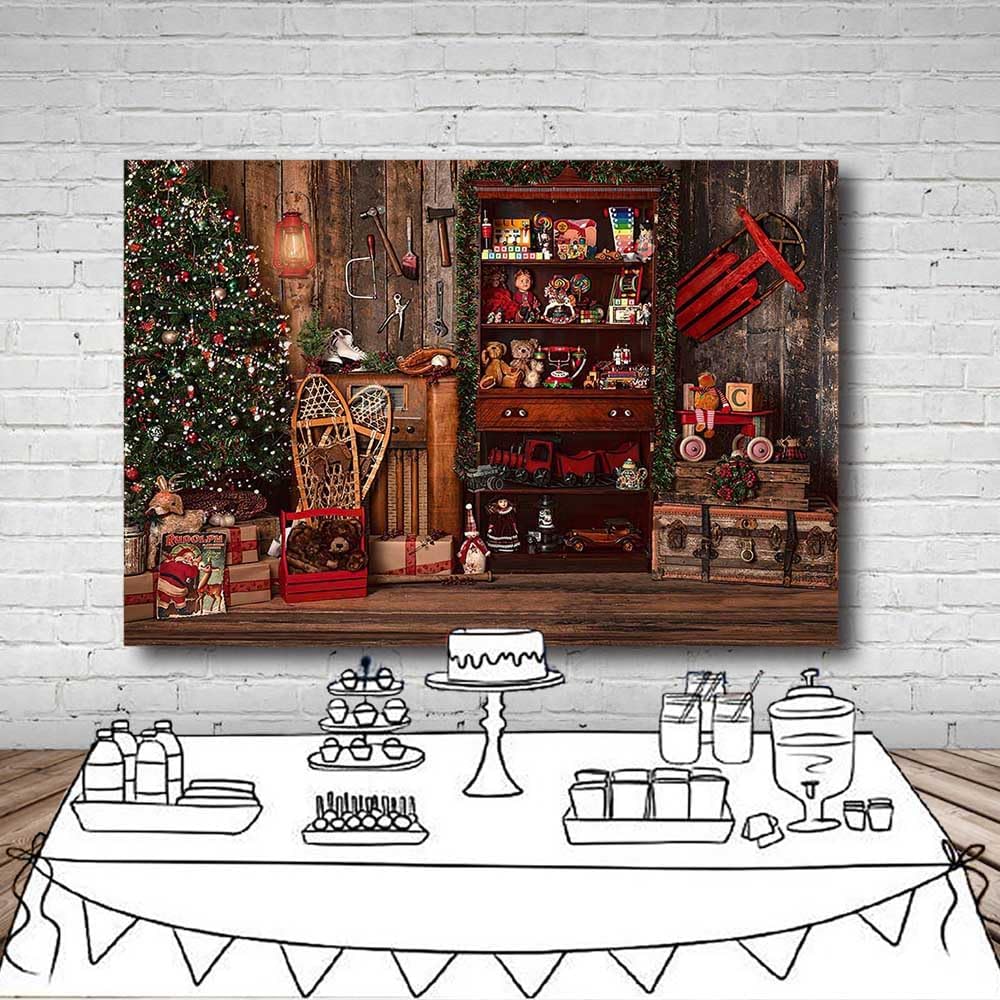 Thumbnail 4 de MEHOFOND 10x7ft Christmas Photography Backdrop
