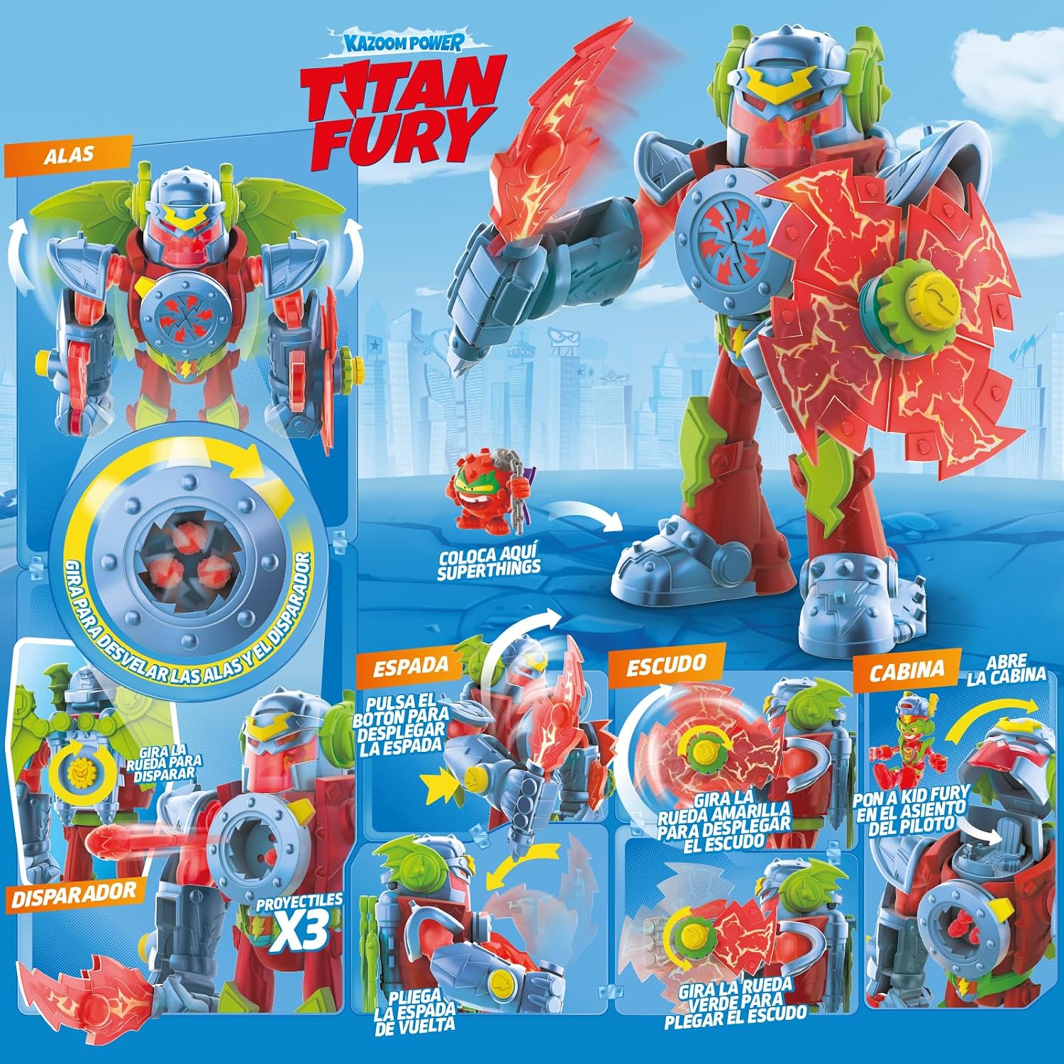 Detalle 2 de SUPERTHINGS KAZOOM Power Titan Fury 🤖