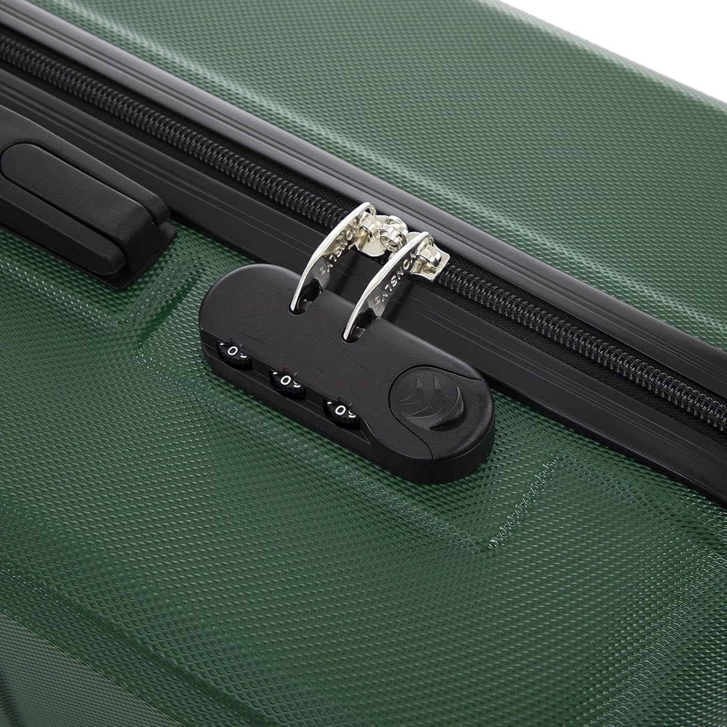 Detalle de YONSLY Trolley Reisekoffer Travel Suitcase mit 4 Rollen 360° (Hartschalen, Zahlenschloss) – S, Roségold