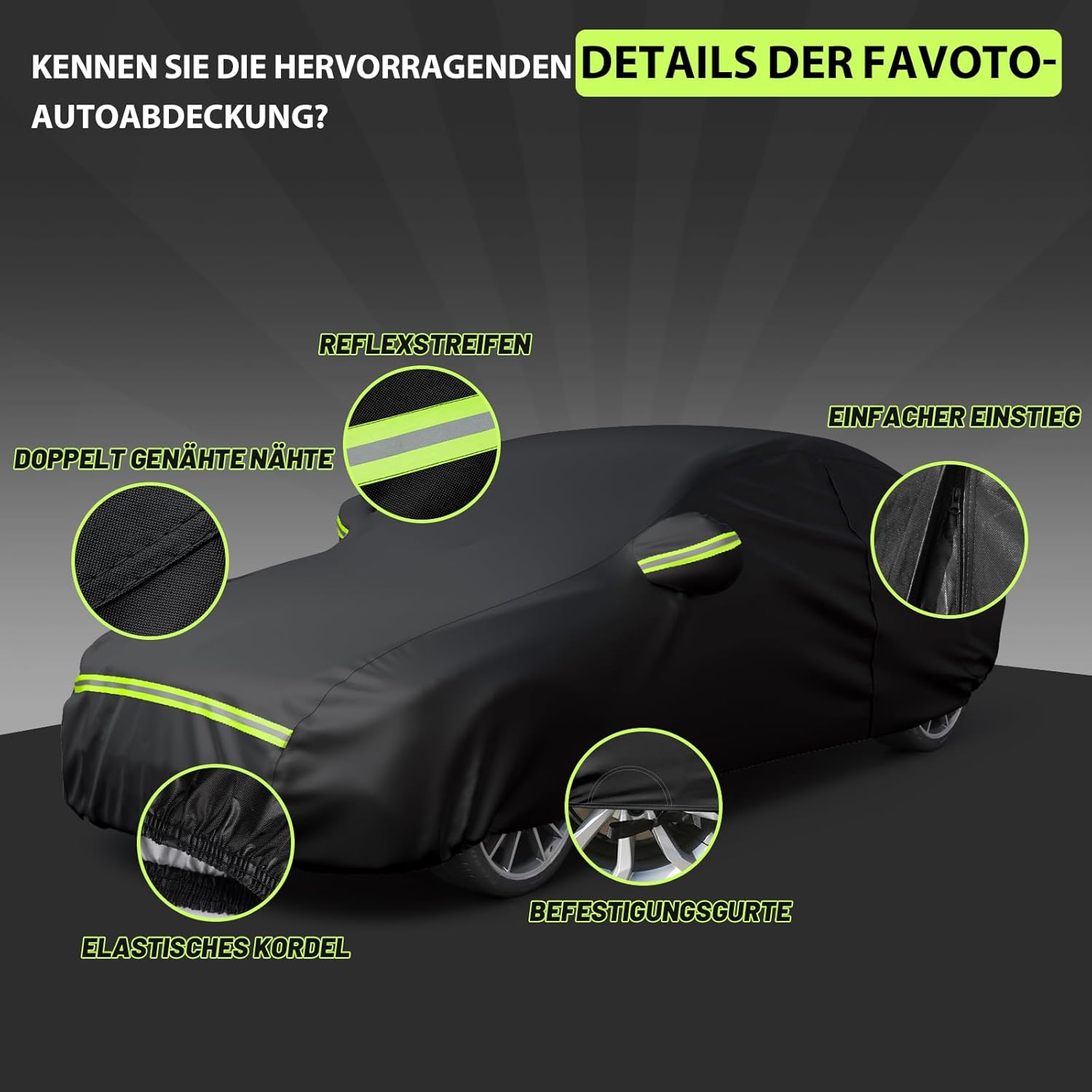 Thumbnail 4 de Favoto Autoabdeckung Vollgarage Winter 450–495 cm