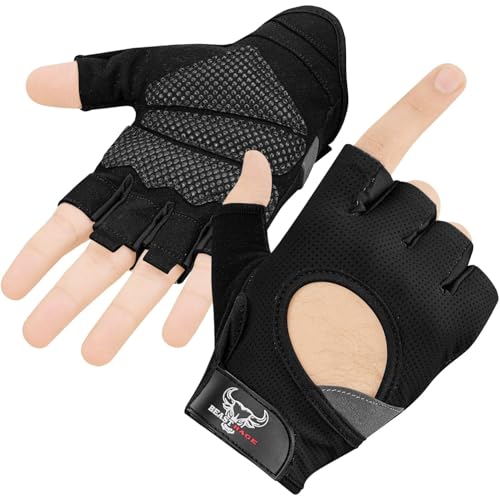 BEAST RAGE Guanti da palestra antiscivolo per sollevamento