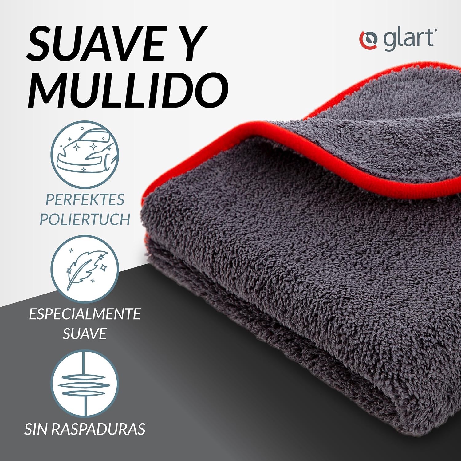 Detalle 2 de Glart 443TP set de toallas microfibra 40x40