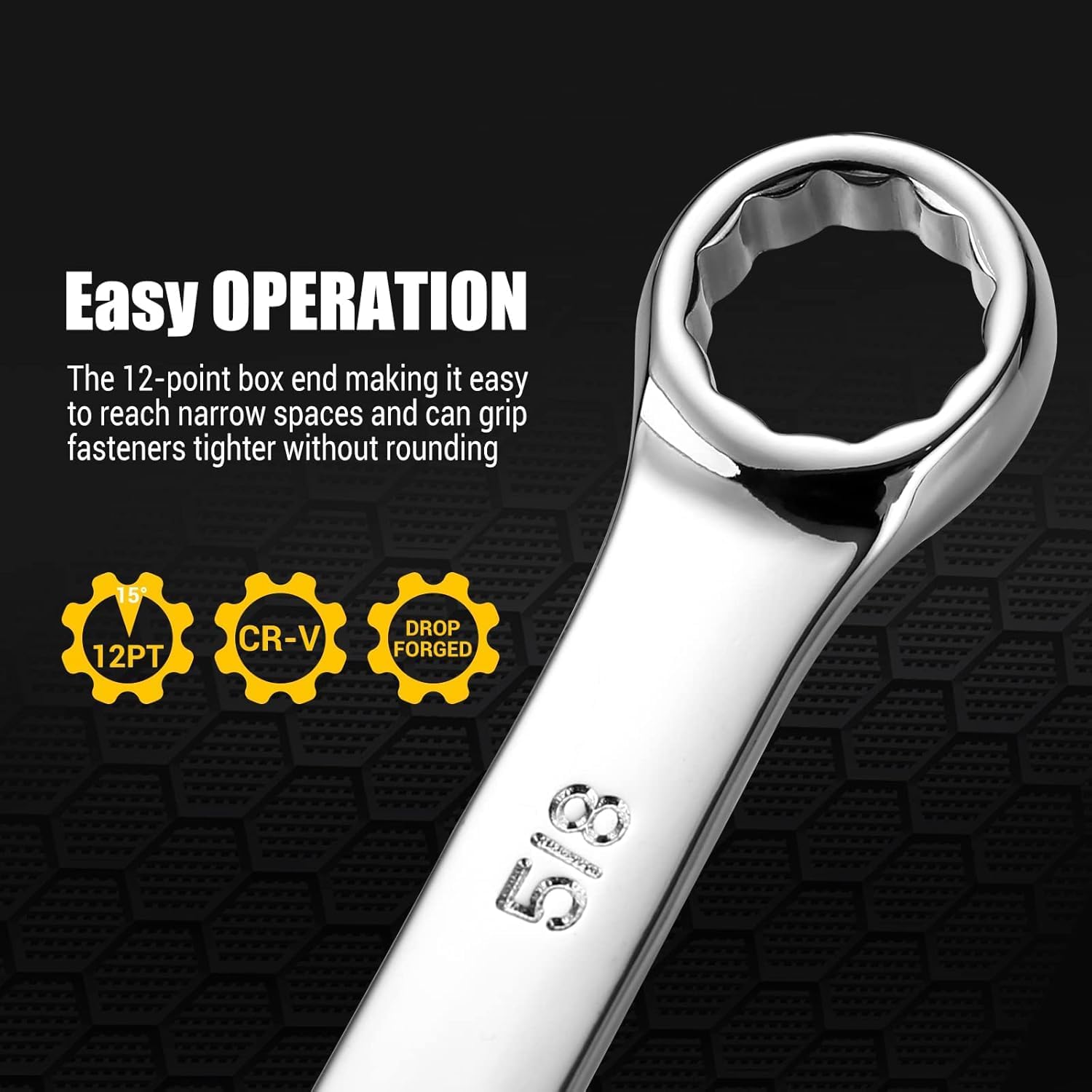 Detalle 1 de DEKOPRO DEKOPRO-COMBINATION-WRENCH-SE 30-Piece SAE/Metric Wrench Set