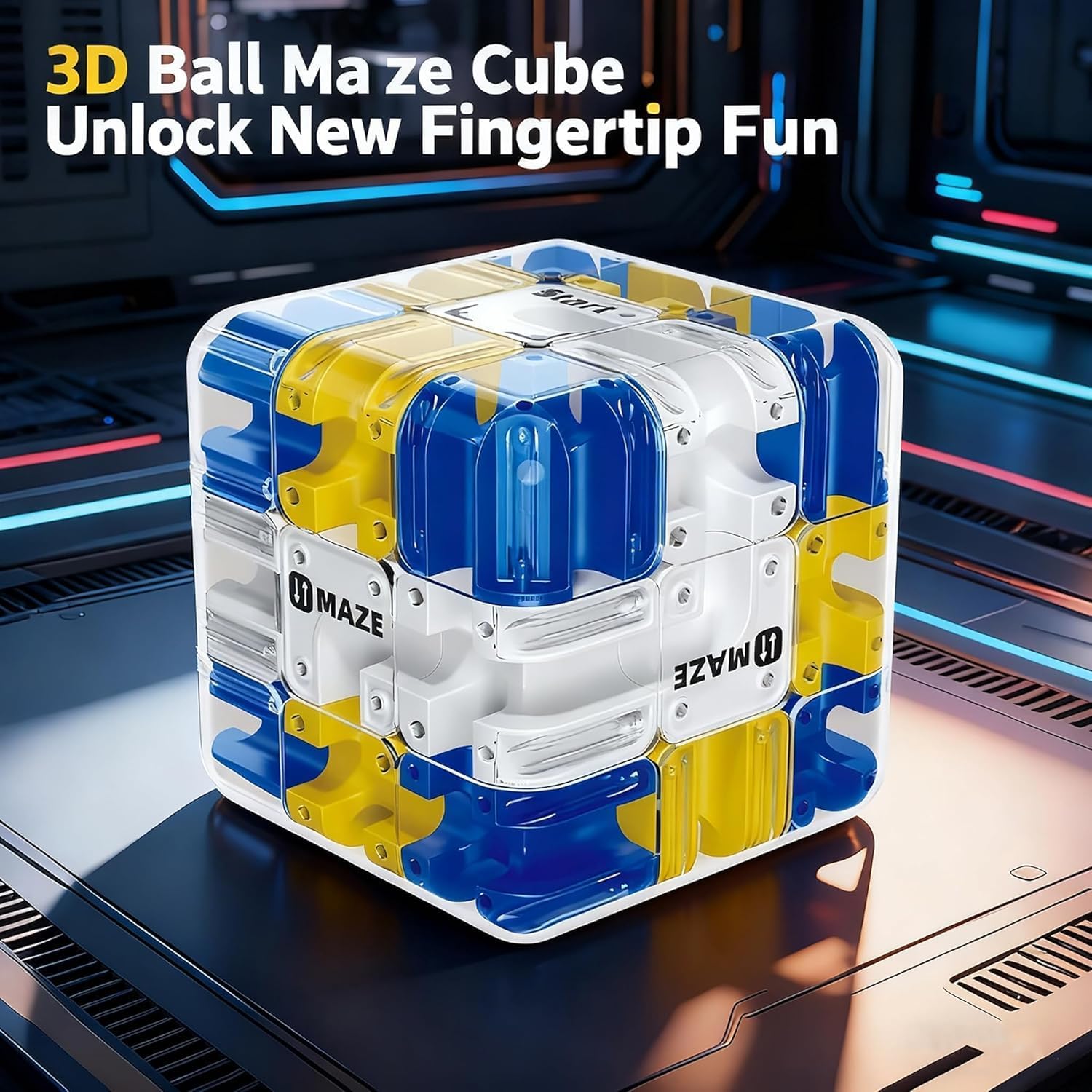 Detalle 2 de STRUKTURPASTE 3D Labyrinth Würfel – Interaktives Denk- und Stressabbau-Spiel