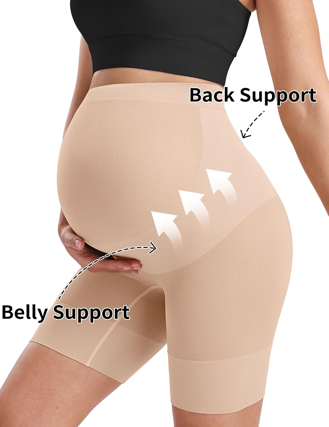 Detalle de Peauty Baby Bump Maternity Shapewear High Waisted Mid-Thigh