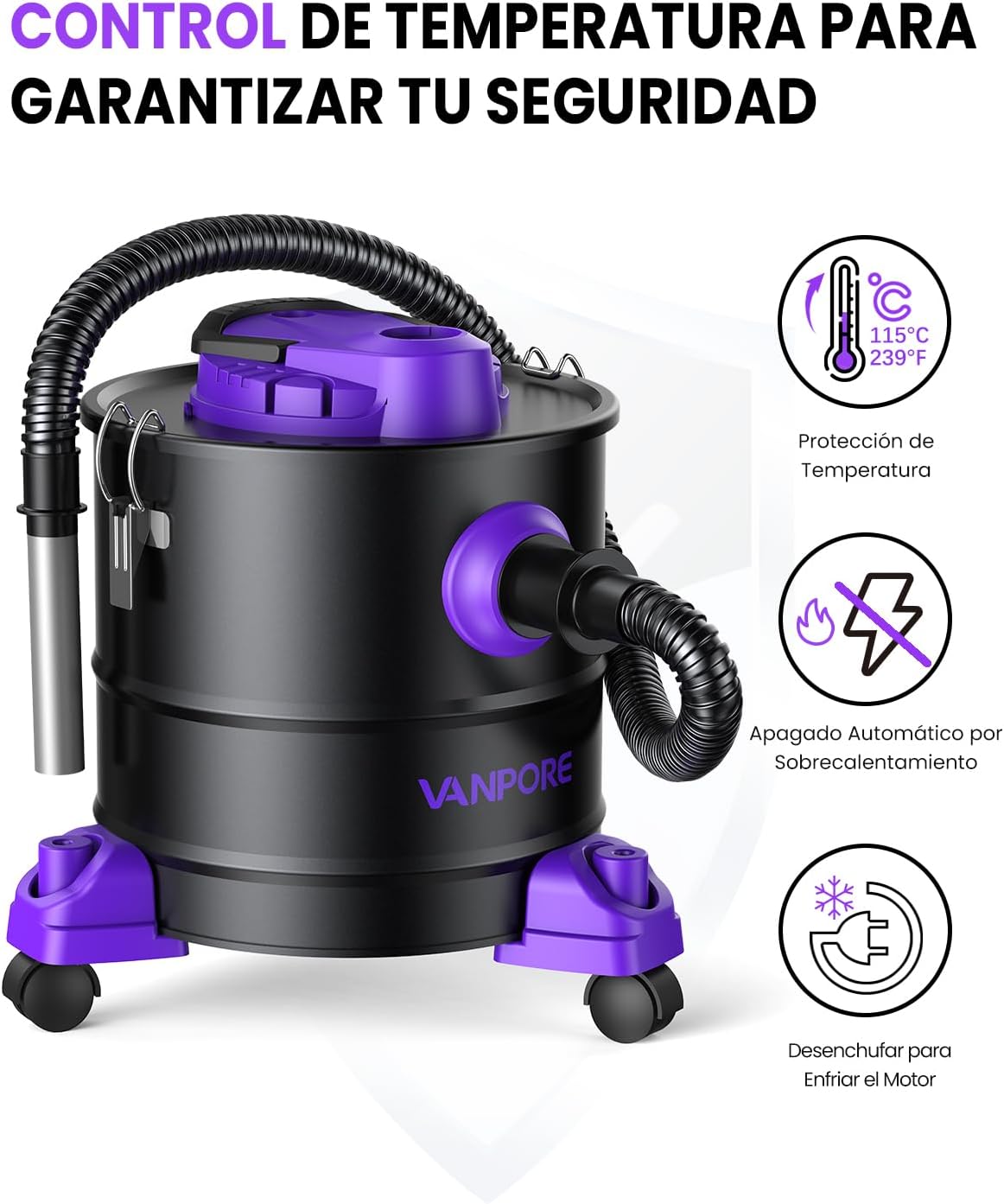 Thumbnail 3 de VANPORE Aspirador Cenizas 20L 1200W
