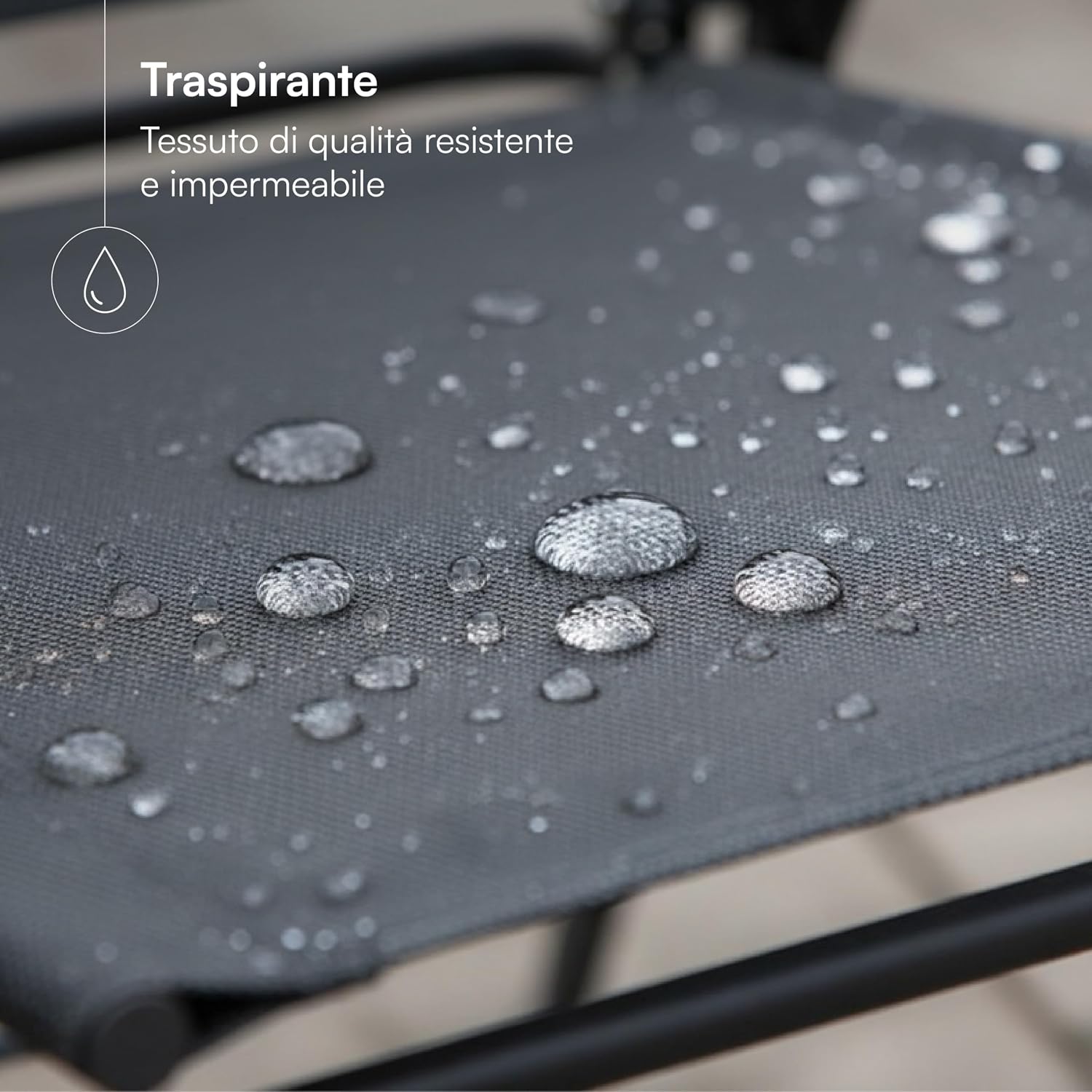 Thumbnail 5 de Baroni Home Set 4 Sedie da Giardino Pieghevoli con Braccioli – Nero