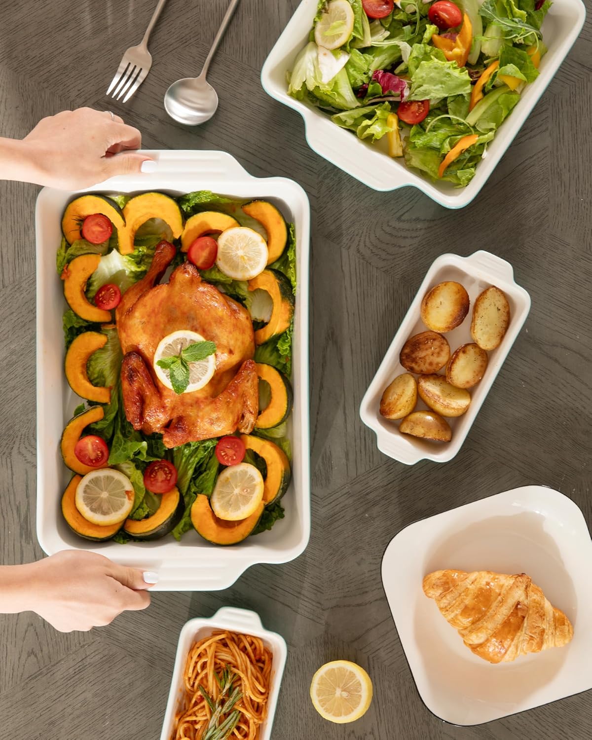 Thumbnail 6 de Sweejar Ceramic Lasagna Bakeware Set 4-Piece