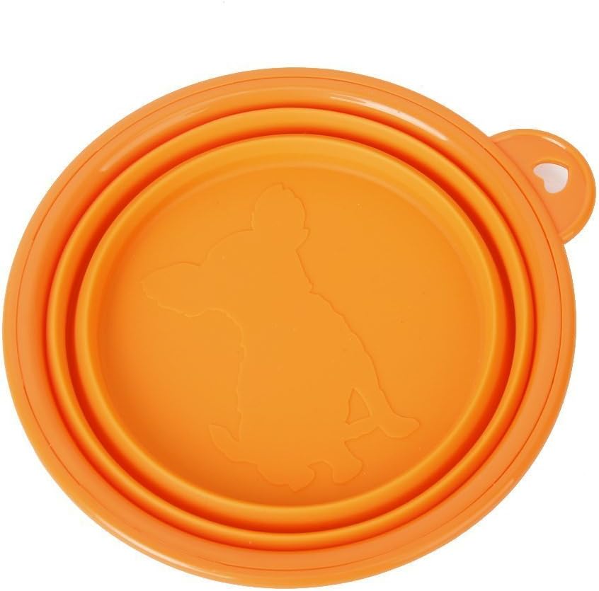 Detalle 1 de PANYTOW Portable Foldable Pet Bowl for Travel (Orange)
