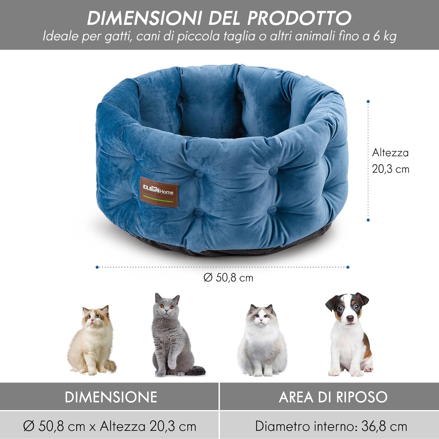 Detalle 2 de Cleva Cuccia Deep Nest per gatti fino a 7 kg 🐱