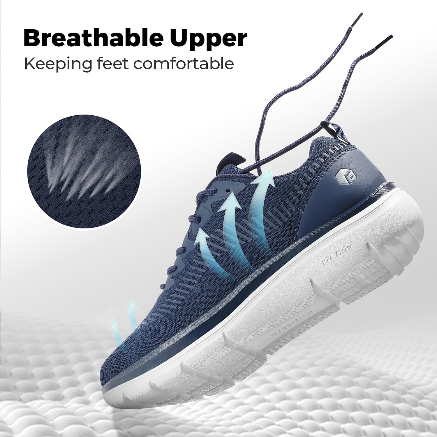 Thumbnail 5 de FitVille Scarpe da camminata uomo extra larghe leggere traspiranti