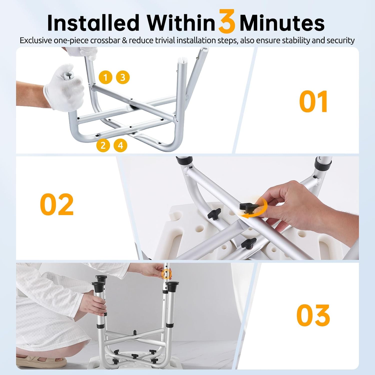 Thumbnail 6 de Hiqufet Shower Chair 500 lb Capacity