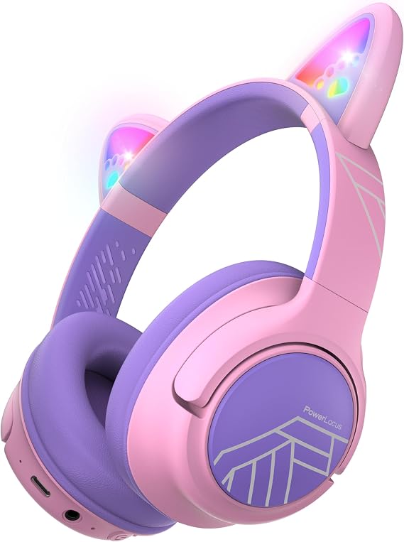 Detalle de PowerLocus Auriculares Bluetooth para Niños con Luces LED