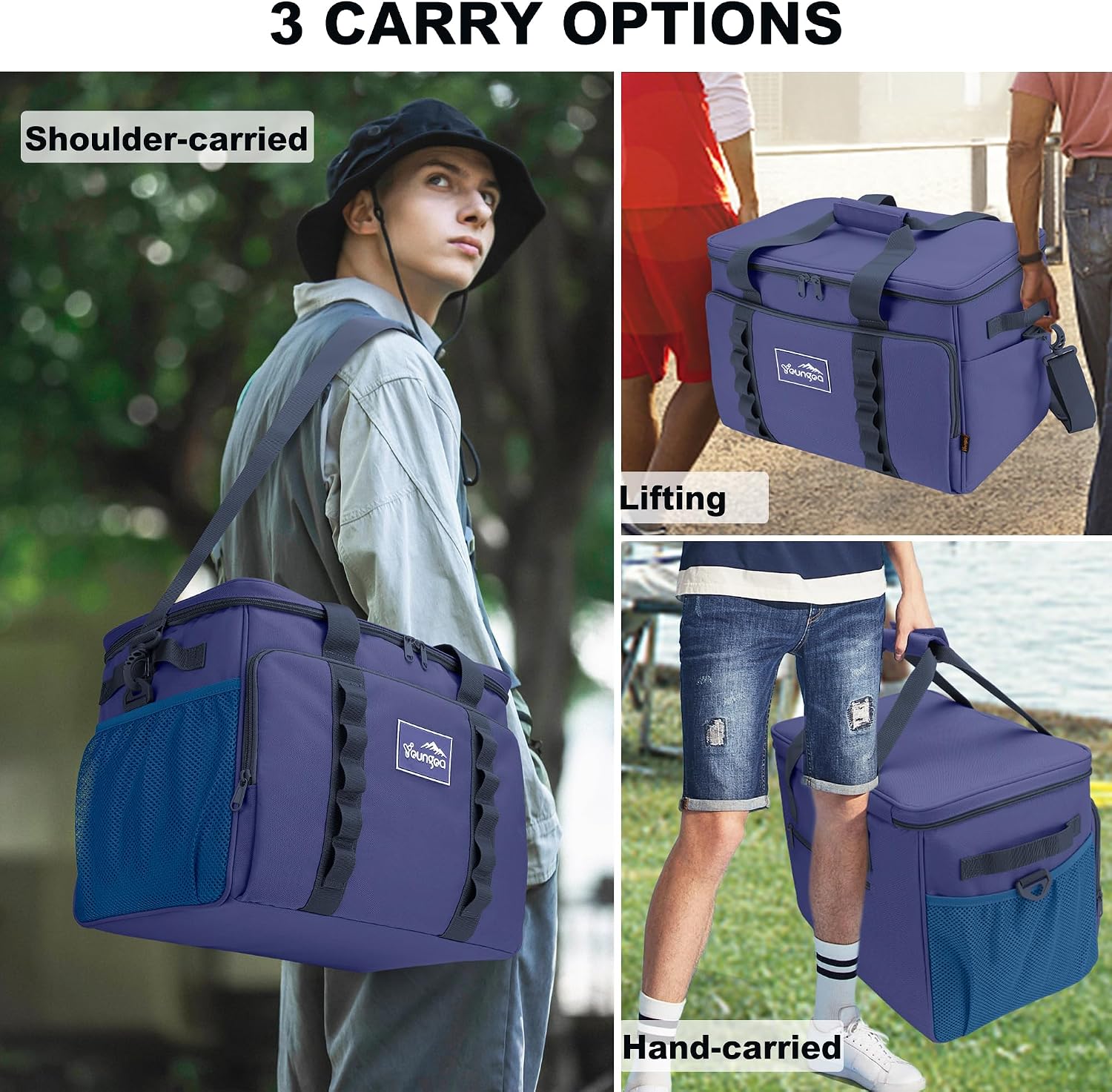 Detalle de Youngoa 30L Cooler Bag: Large Foldable, Waterproof Insulated Cool Bag