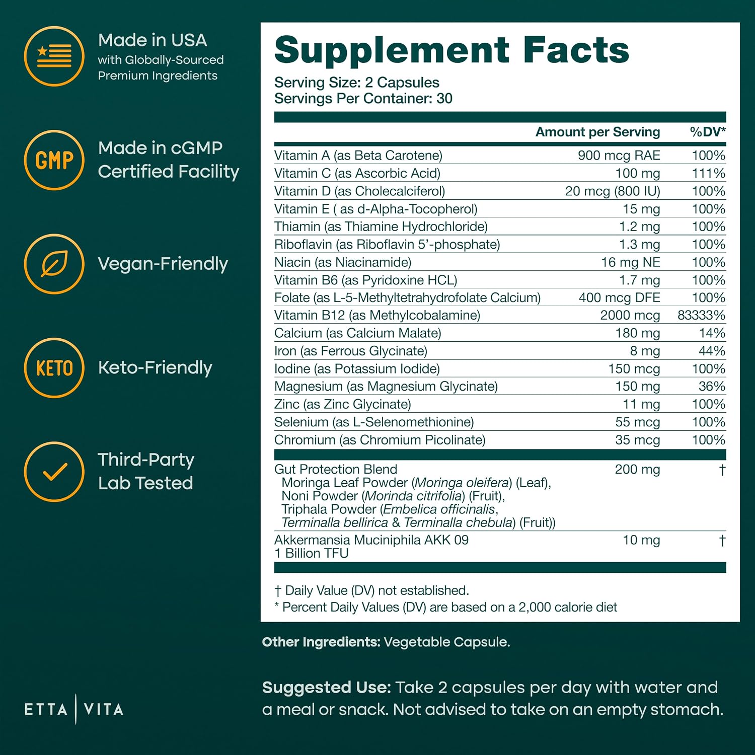 Detalle 1 de GLP-1 Companion Multivitamin, 60-Count
