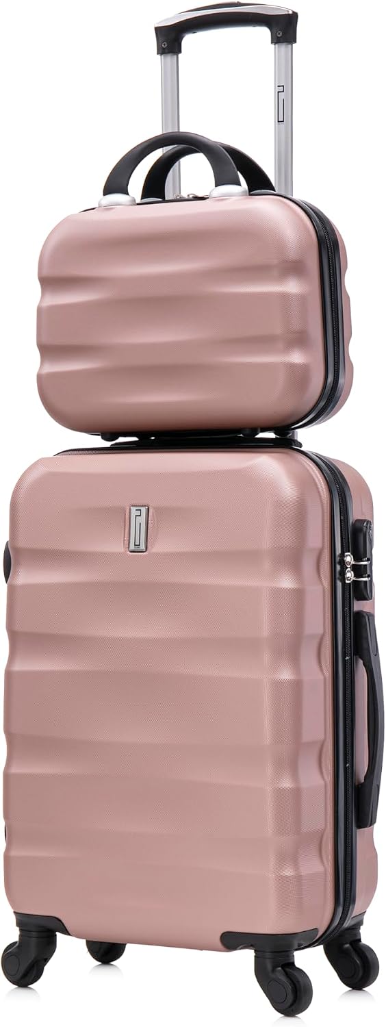 Detalle de CELIMS Valigia cabina 55x40x20 cm con Beauty Case incluso, ABS leggera e ruote 360°, approvata da oltre 100 compagnie aeree