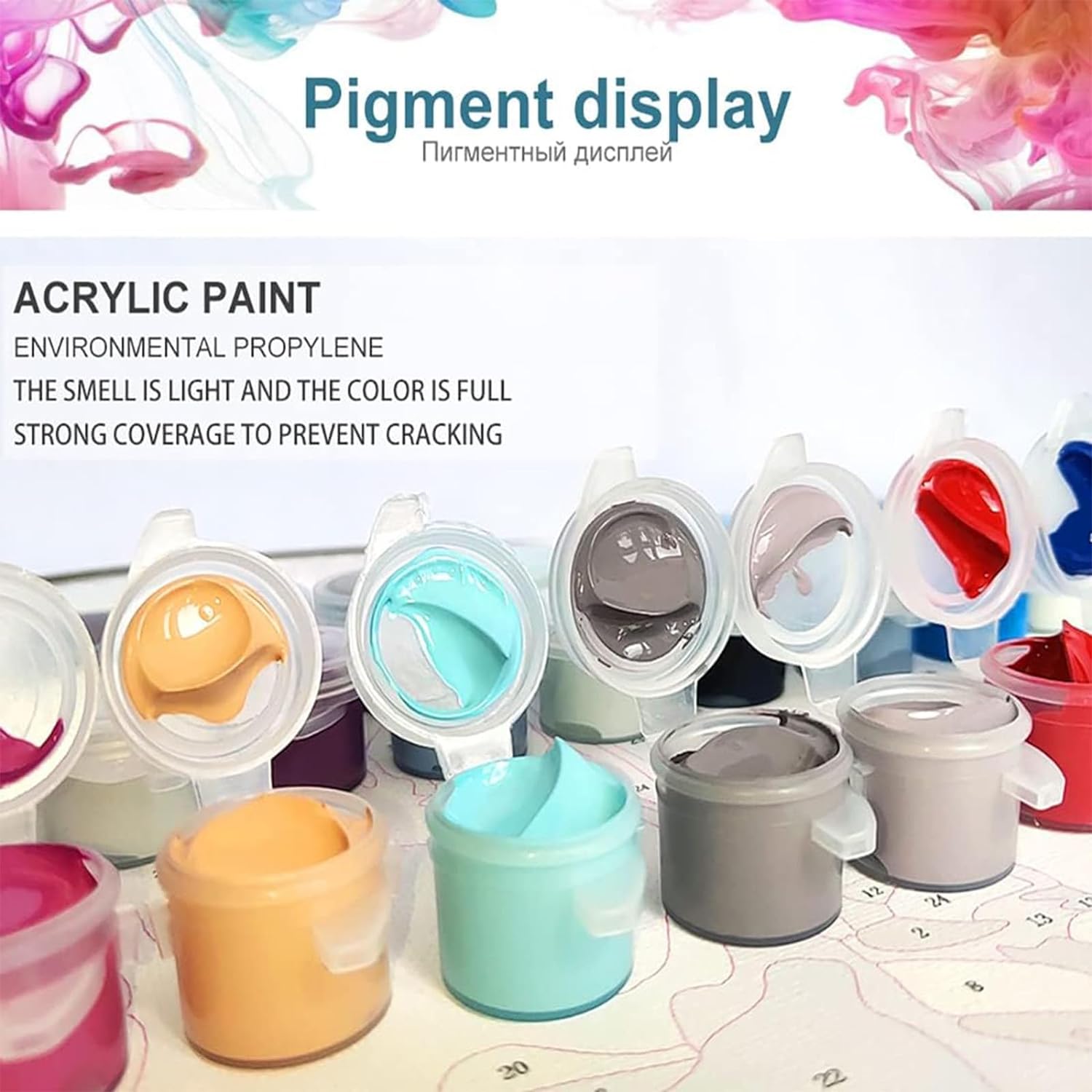 Thumbnail 5 de Pujeknm DIY Paint by Numbers for Adults – Dragon acrylic painting kit (12x16 inch, canvas only)