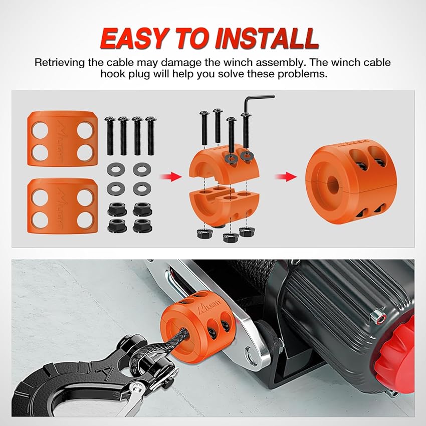 Thumbnail 3 de Nilight Winch Stopper Rubber Rope Saver 1 pcs