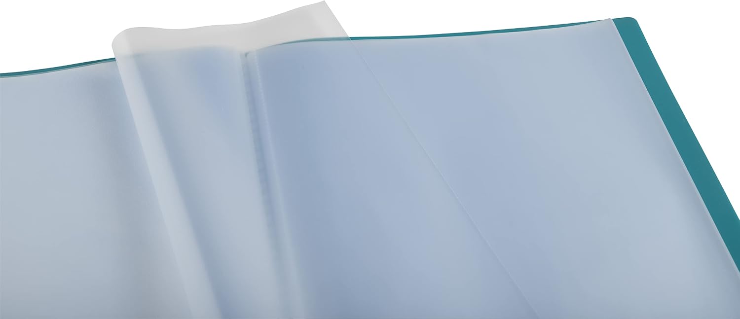 Detalle de Exacompta 8553E Protèges-documents OP AK: 50 pochettes grainées, 100 vues, format A4, couleur vert foncé