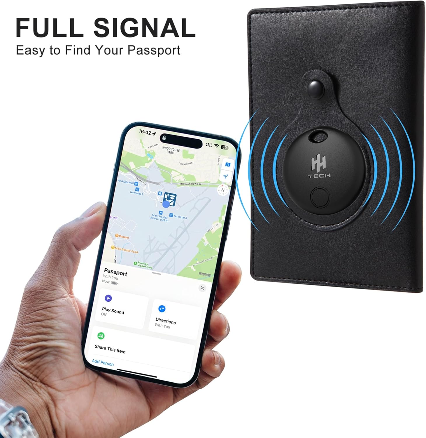 Thumbnail 1 de HH-Tech Smart Tag COMBO (Pack 4) for Apple iOS devices — key tracker and item finder with replaceable batteries