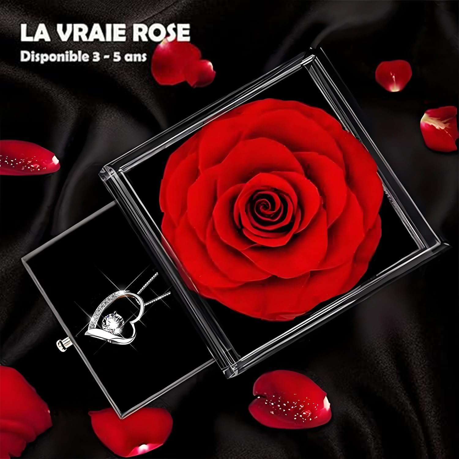Detalle de SWEETIME Rose eternelle 3" cadeau floral đč