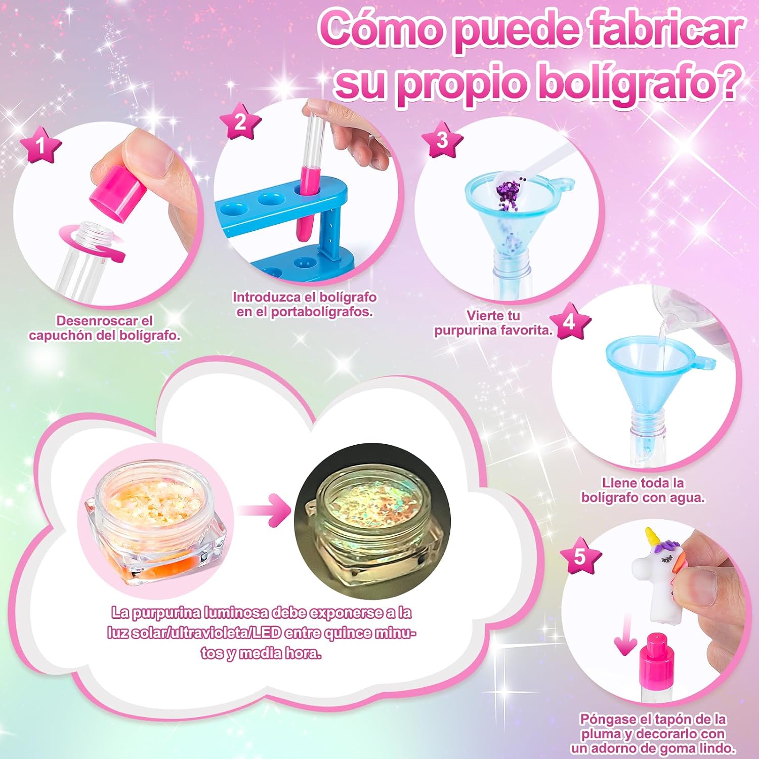 Detalle de Kazzley Kit de creación de bolígrafos DIY con 55+ piezas para crear 15 bolígrafos personalizados