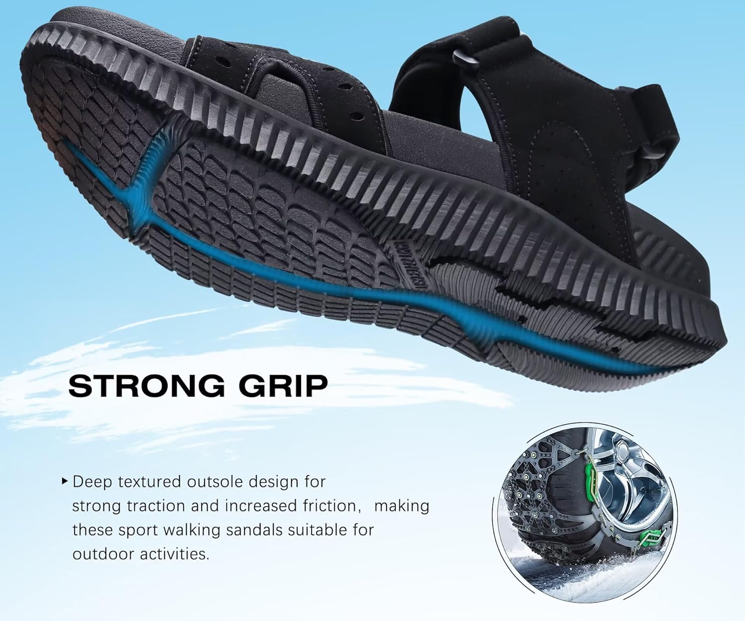 Thumbnail 3 de KuaiLu Herren Wandersandalen – Orthopädische Recovery Trekking Sandalen, Größe 40–48