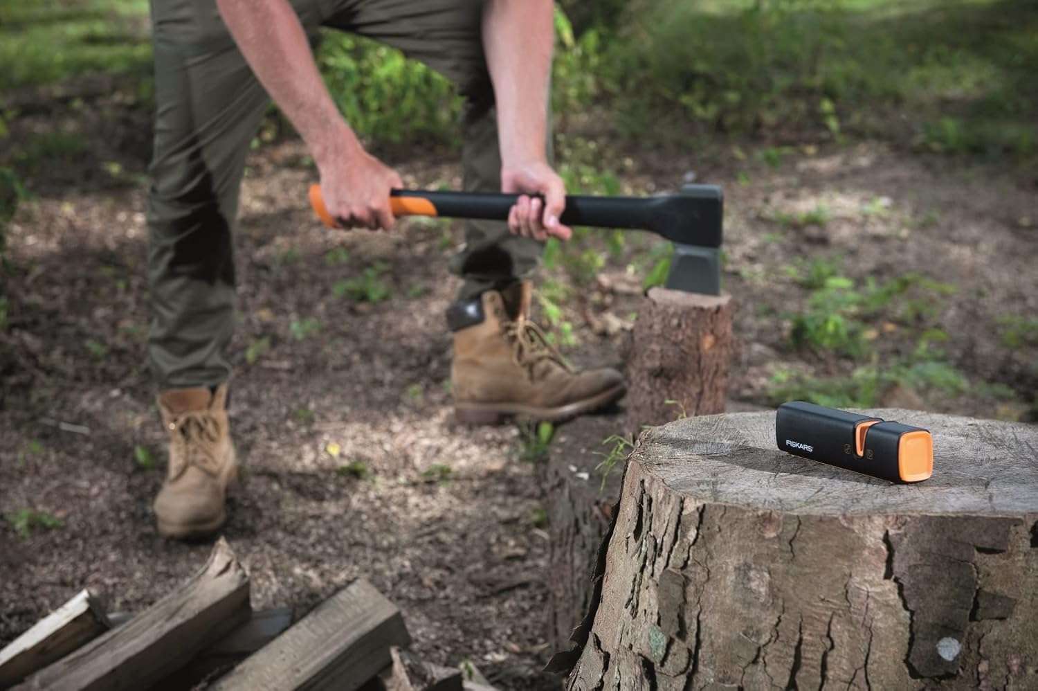 Thumbnail 5 de Fiskars Xsharp Axt- und Messerschärfer – Präzises Schärfen für linke und rechte Hand