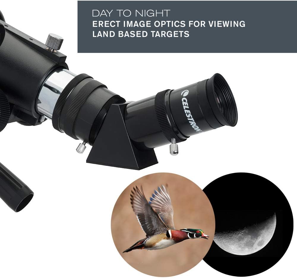 Detalle de Celestron Travel Scope 70 (21035-ADS) : télescope réfracteur portable avec sac, oculaire 4 mm et Barlow 3x