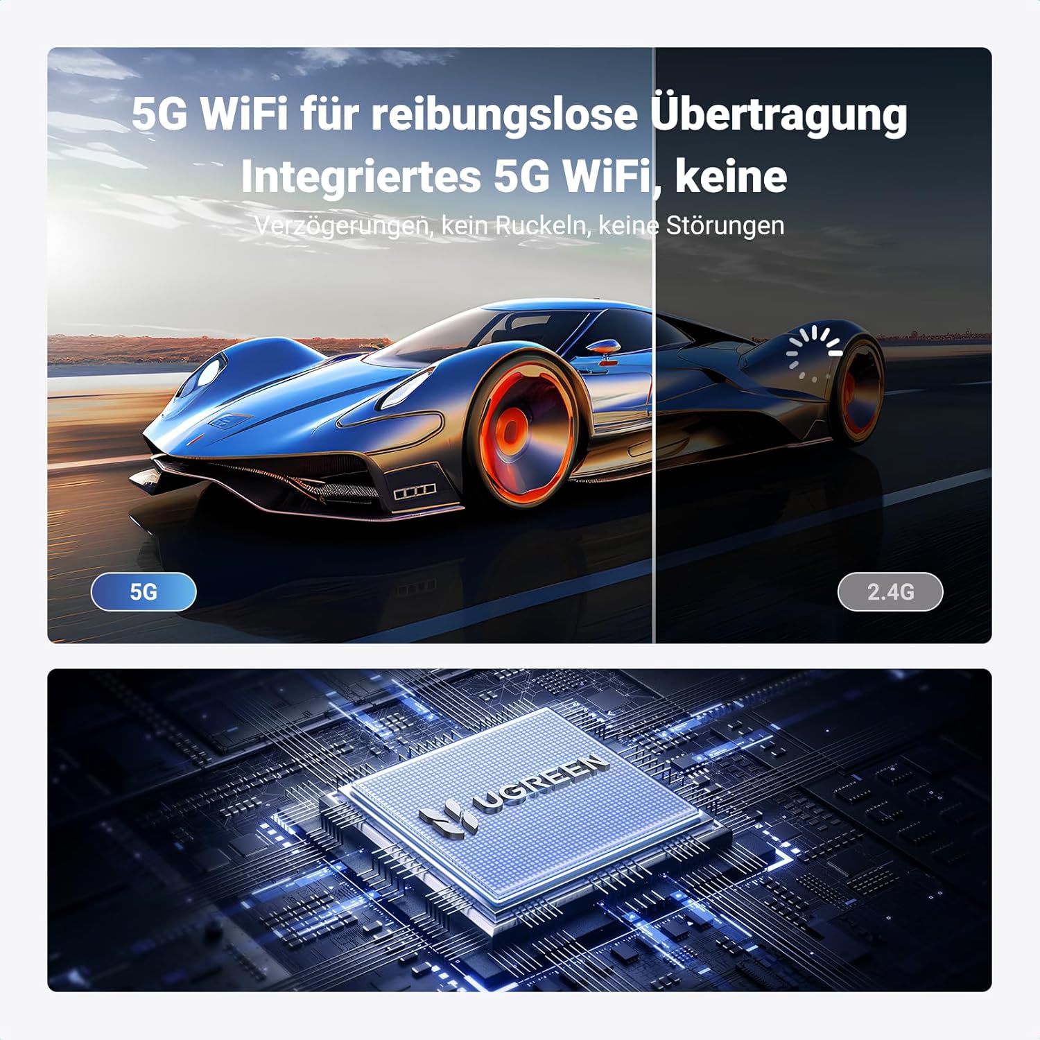 Detalle 2 de UGREEN Wireless USB C Transmitter und Receiver 50m