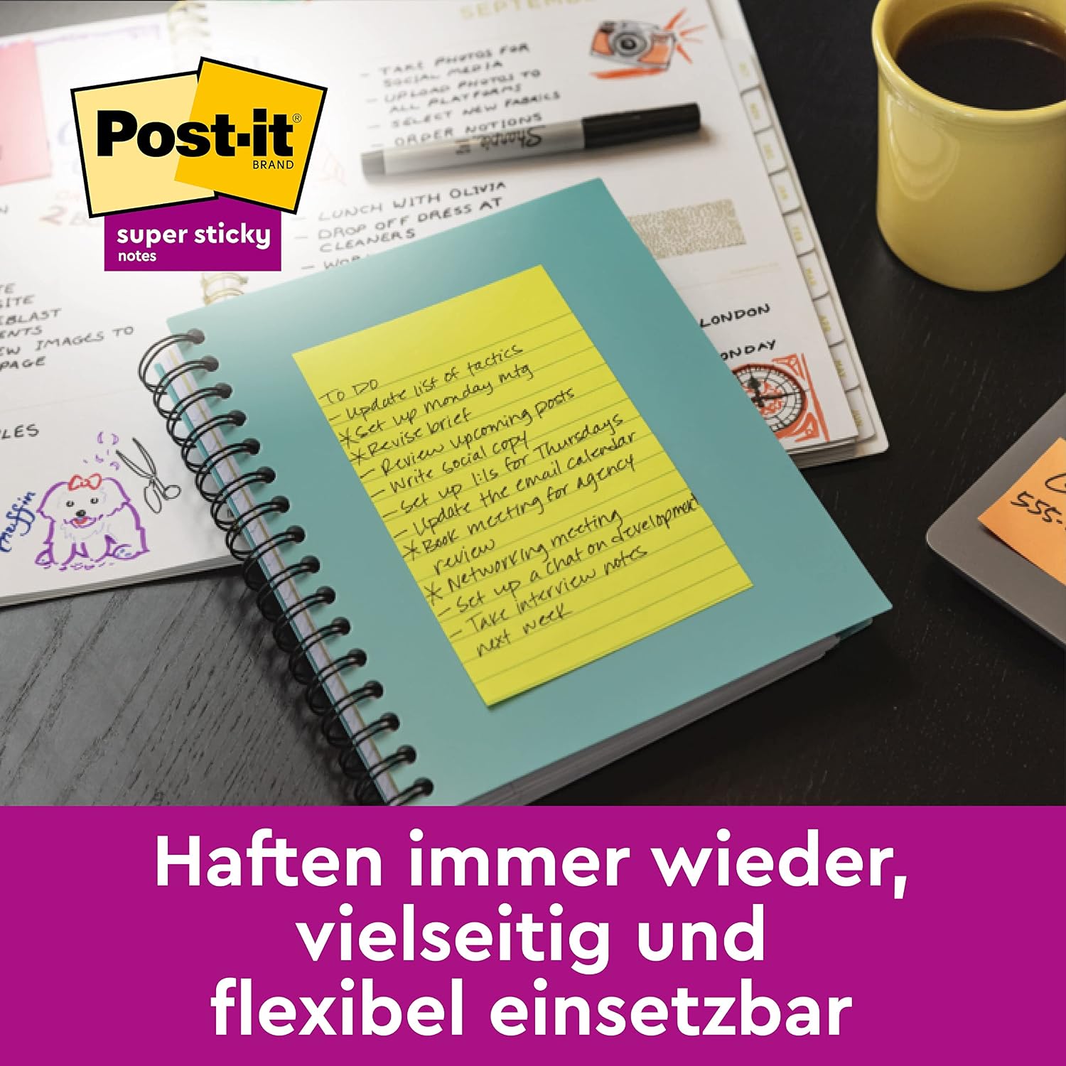 Thumbnail 5 de Post-it Super Sticky Large Notes 152x101 mm