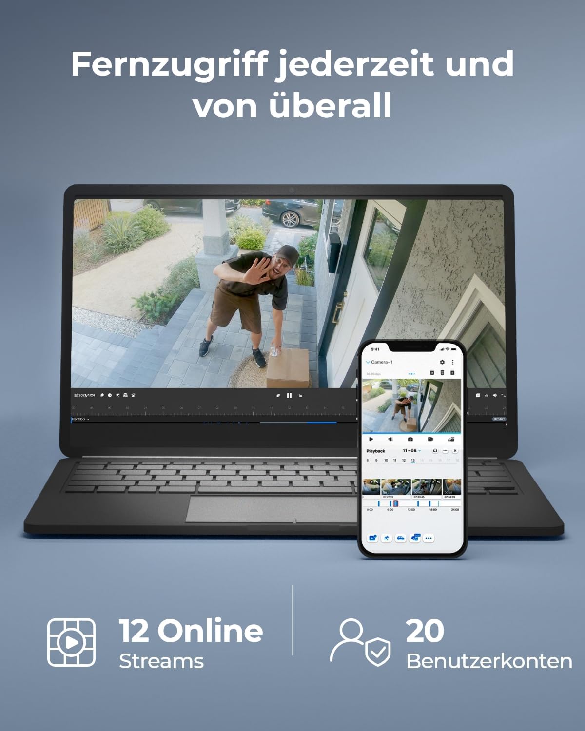 Thumbnail 6 de Reolink RLK12-500WB4 WLAN Überwachungskamera 5MP Set