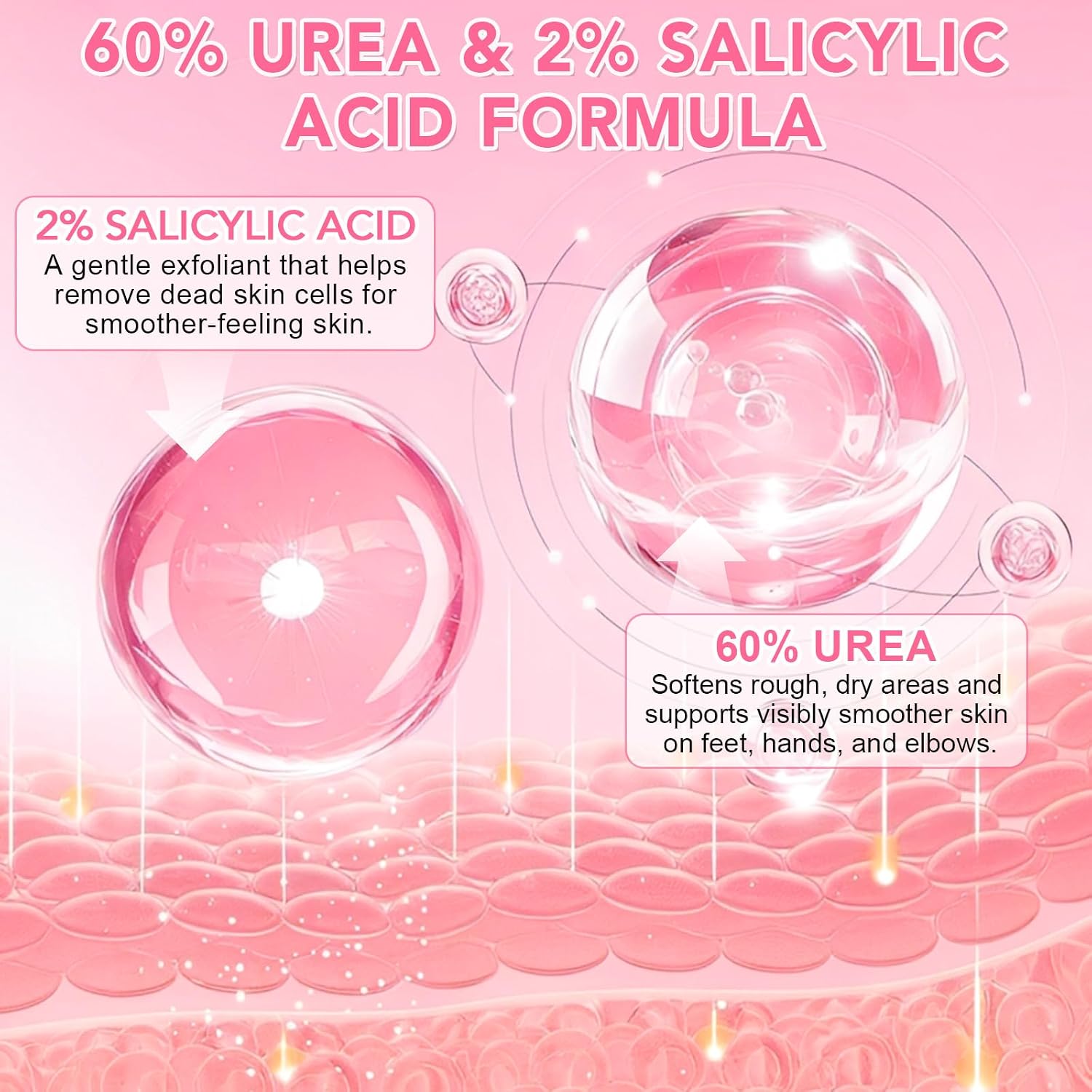 Detalle de Urea Creme 60 Prozent – Fußcreme für sehr trockene Füße, rissige Fersen, 2 x 60 g