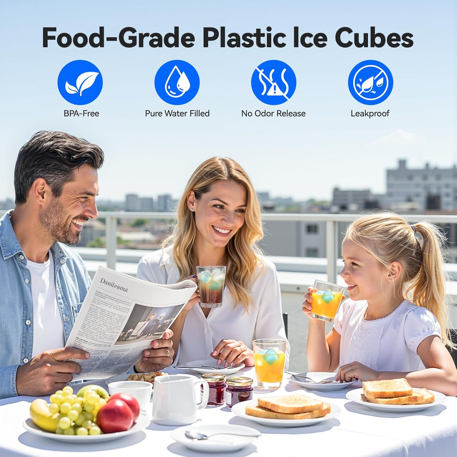 Thumbnail 2 de 360 Pack Reusable Ice Cubes, Refreezable Plastic Ice Cubes – BPA-Free