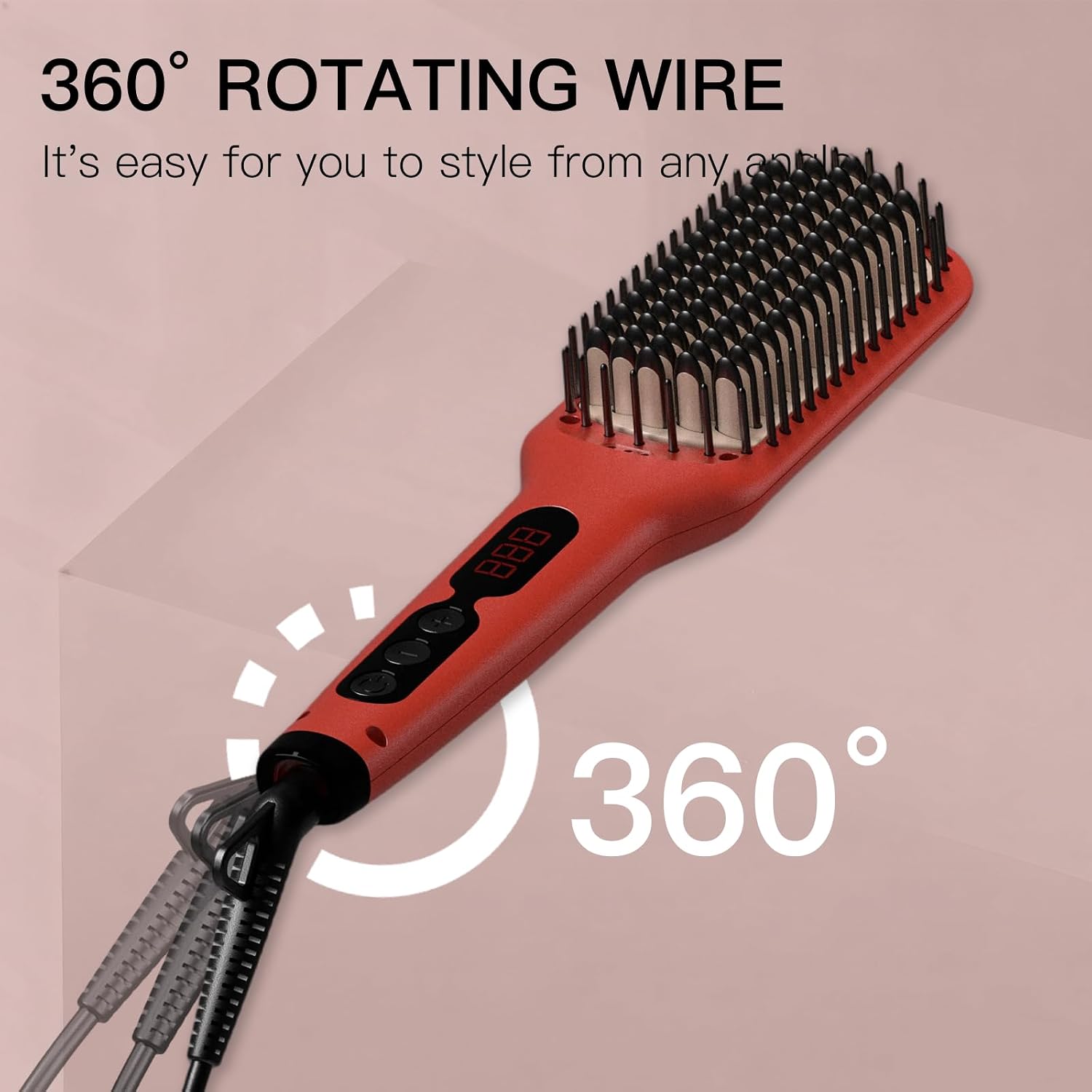Detalle 1 de MEGAWISE KL-1025 Hair Straightening Brush, Ionic Ceramic, Dual Voltage