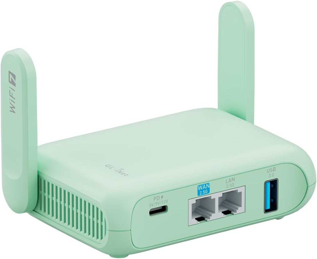 Detalle 2 de GL.iNet GL-MT3600BE Beryl 7 Travel Router 2.5G