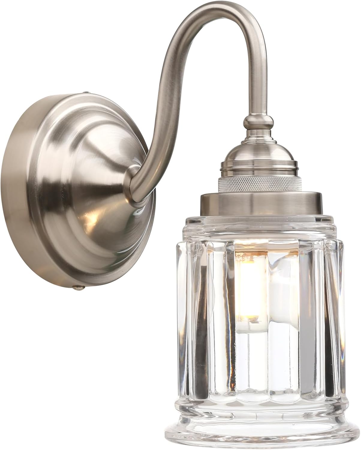 Detalle de Vintage industrial glass wall sconce 14.3cm