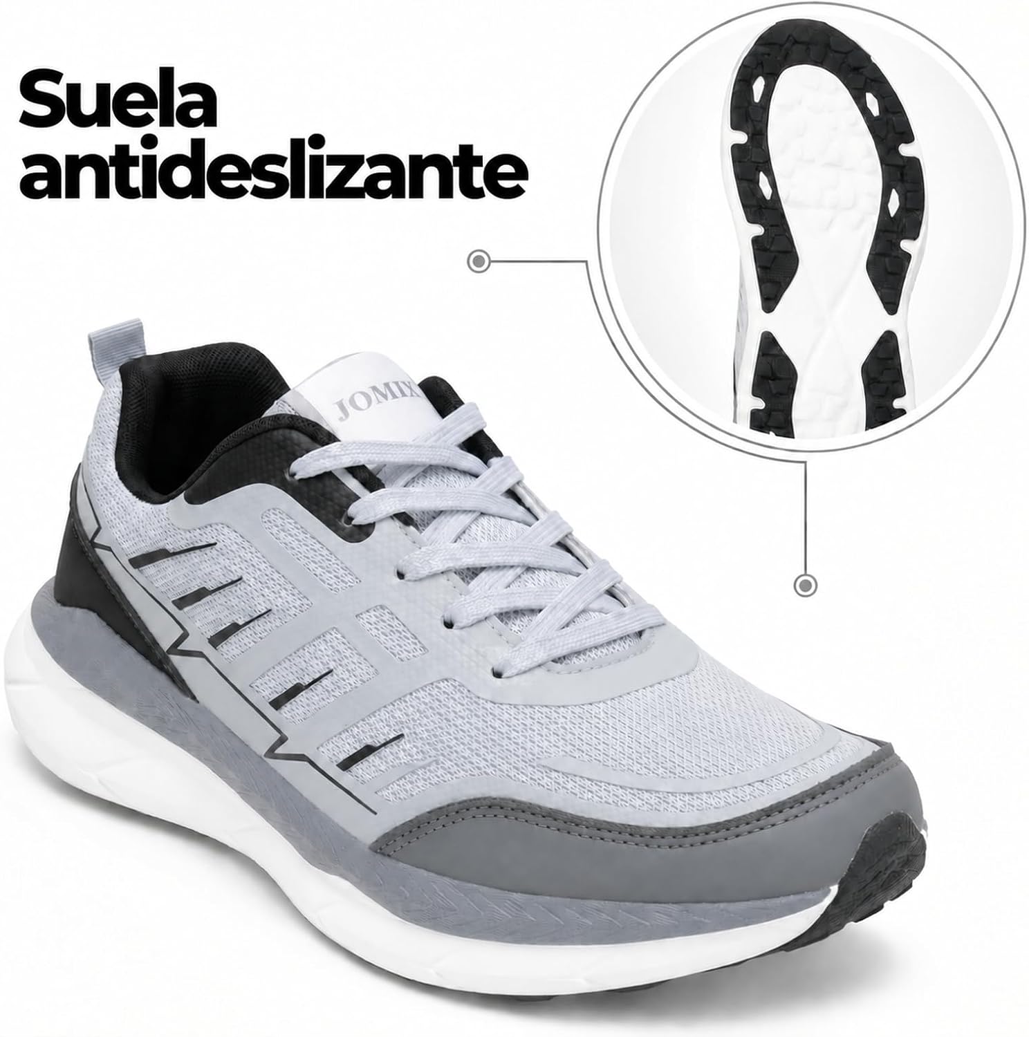Thumbnail 6 de JOMIX MOS260002 herensportschoenen met ademend mesh en vetersluiting