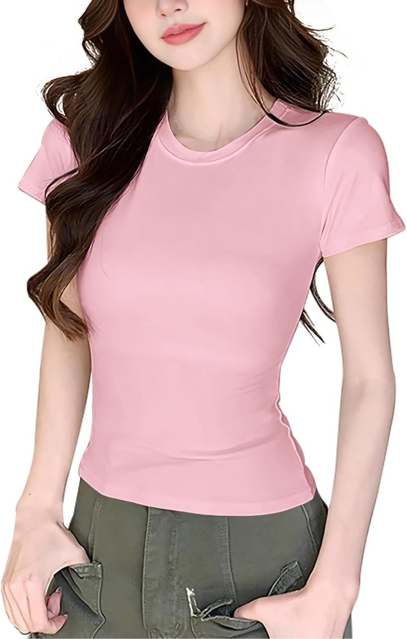 Thumbnail 4 de JEROZIYANT Women's Basic Crop Tee 1️⃣0️⃣