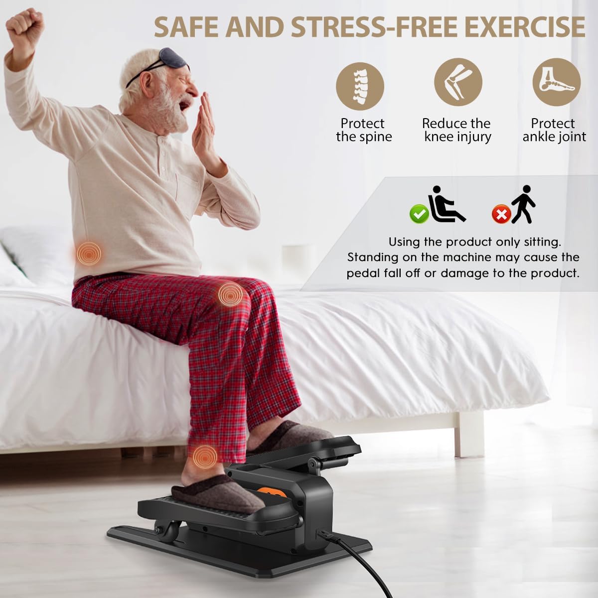 Detalle 2 de Under Desk Elliptical 15 Speed for Seniors