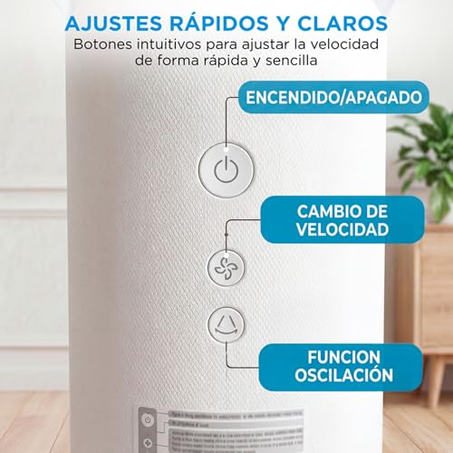 Thumbnail 7 de Ventilador Torre Midea con Mando y Aromaterapia: 4 Velocidades, Oscilación 90° y Sleep