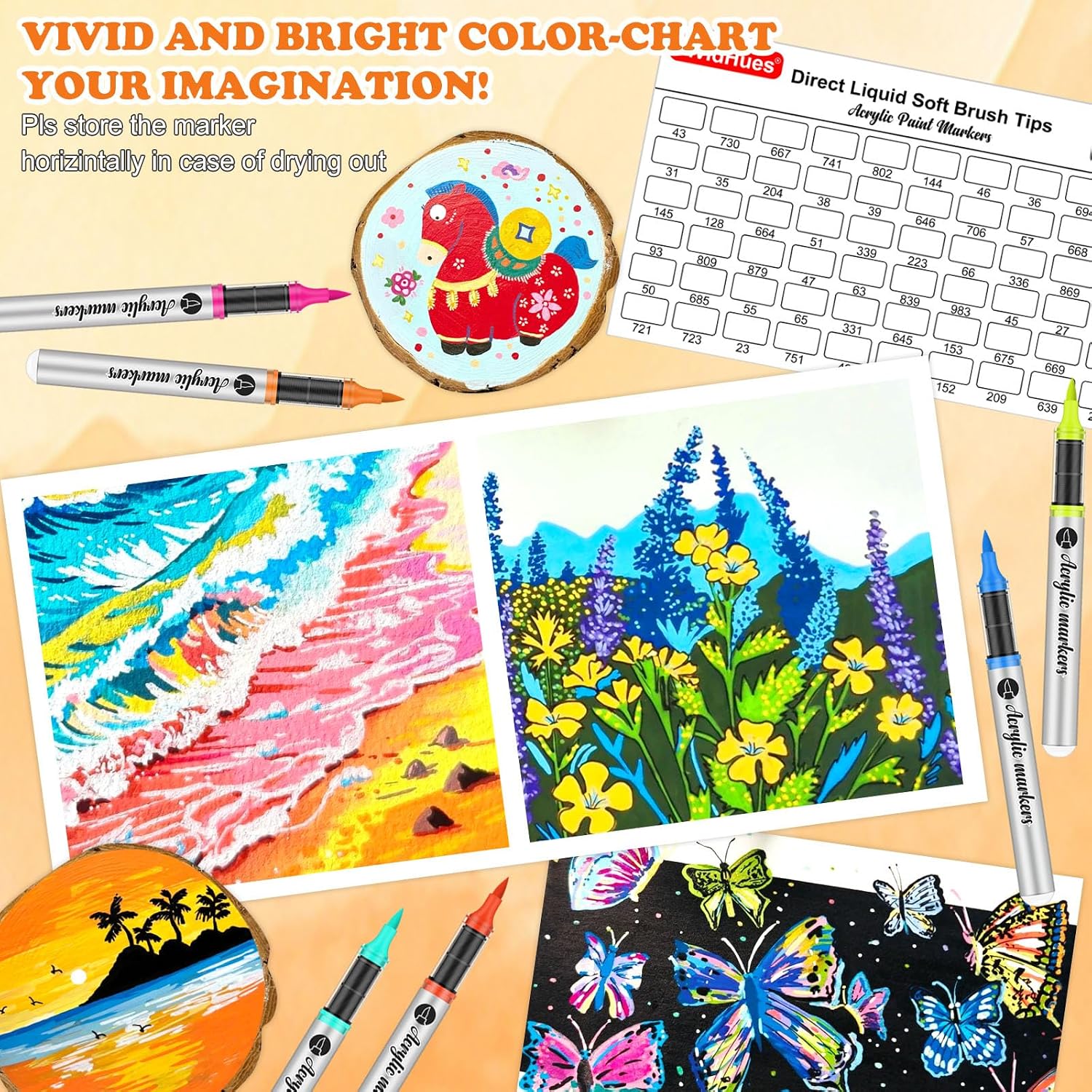 Thumbnail 2 de Vozuna 120 Acrylstifte Set für Steine