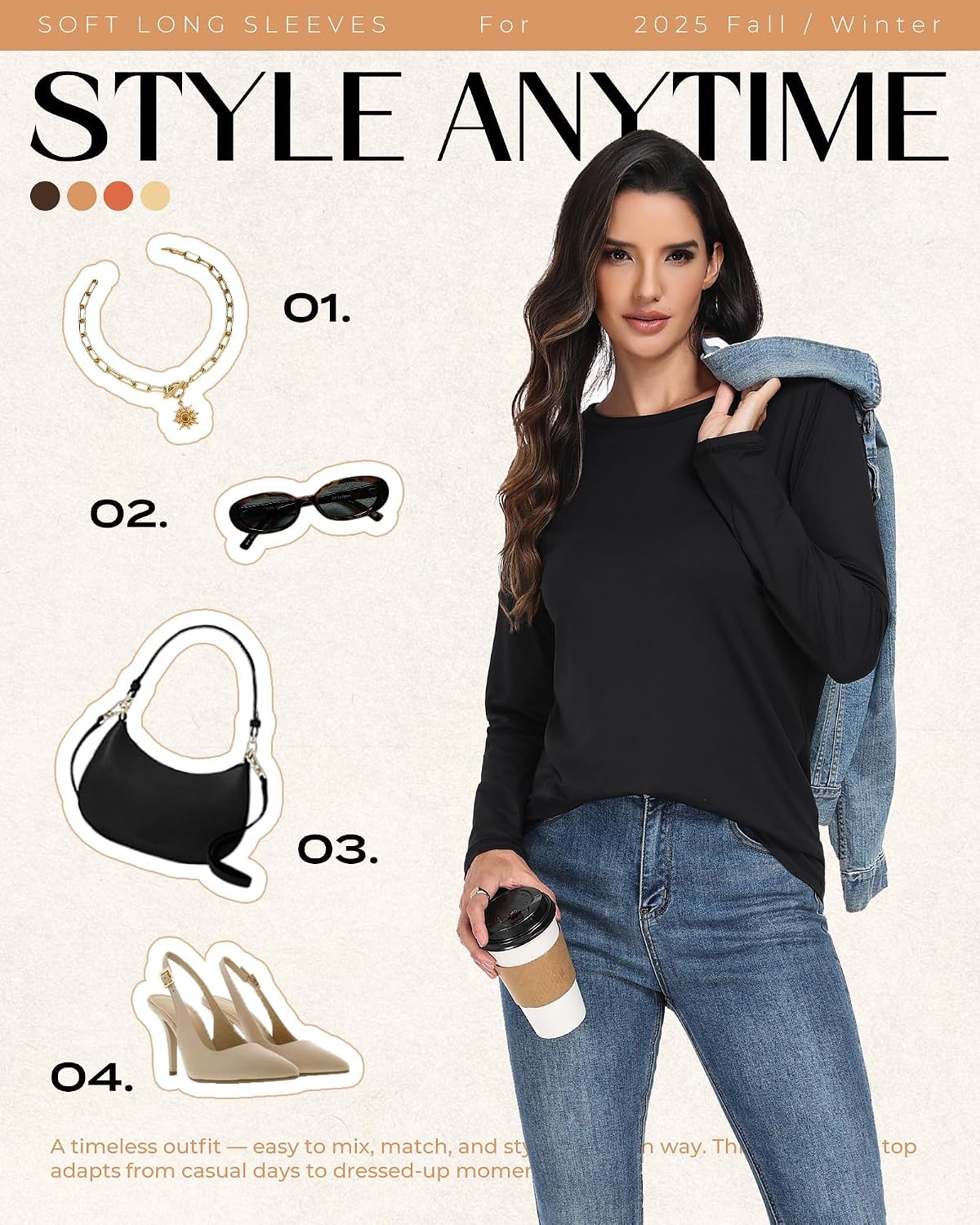 Thumbnail 4 de GAYHAY 3-Pack Long Sleeve Shirts for Women