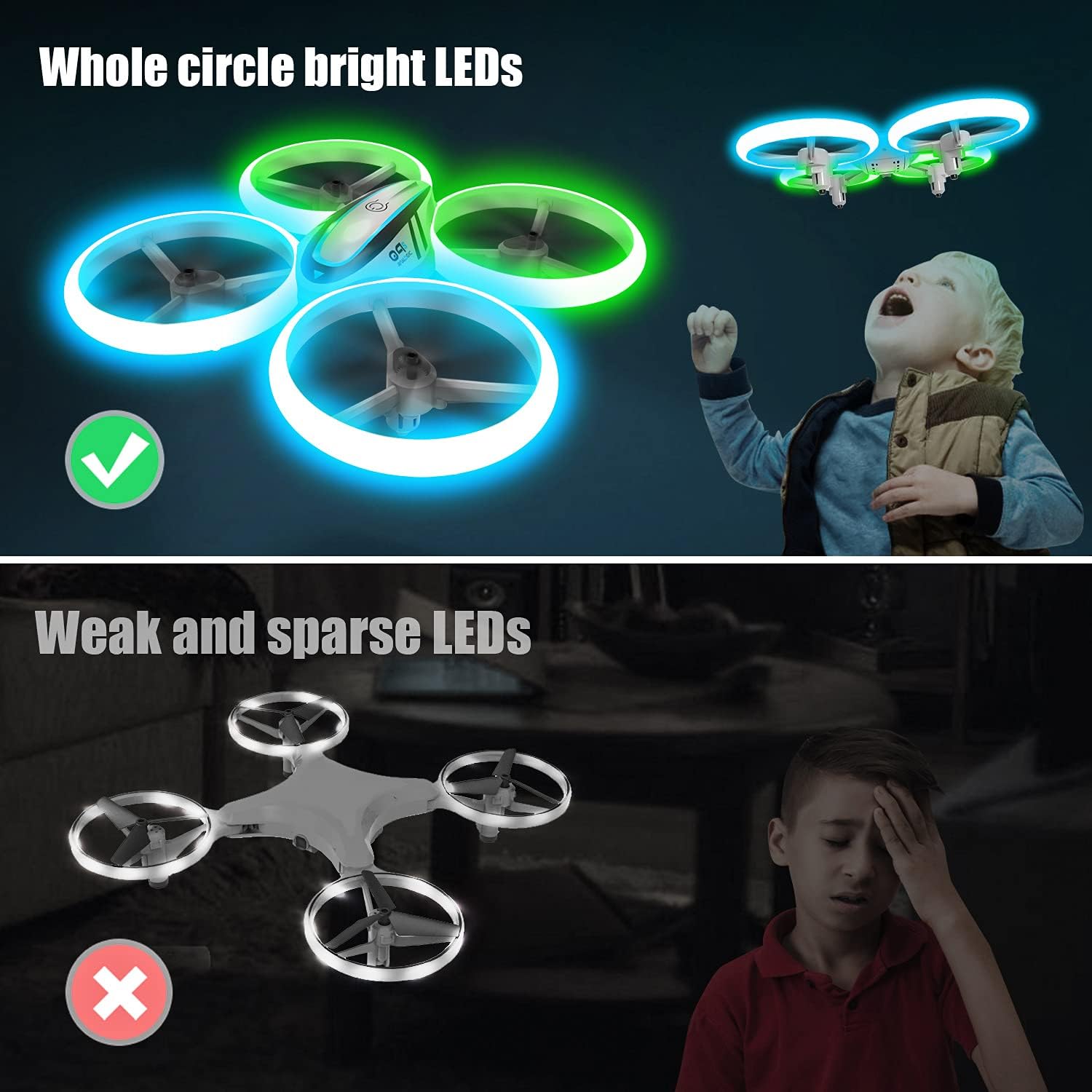 Thumbnail 4 de AVIALOGIC Q9s Drohne mit 2 Akkus für Kinder