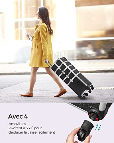 Thumbnail 7 de SONGMICS Valise à maquillage JHZ06B – Mallette trolley grande taille, 4 niveaux