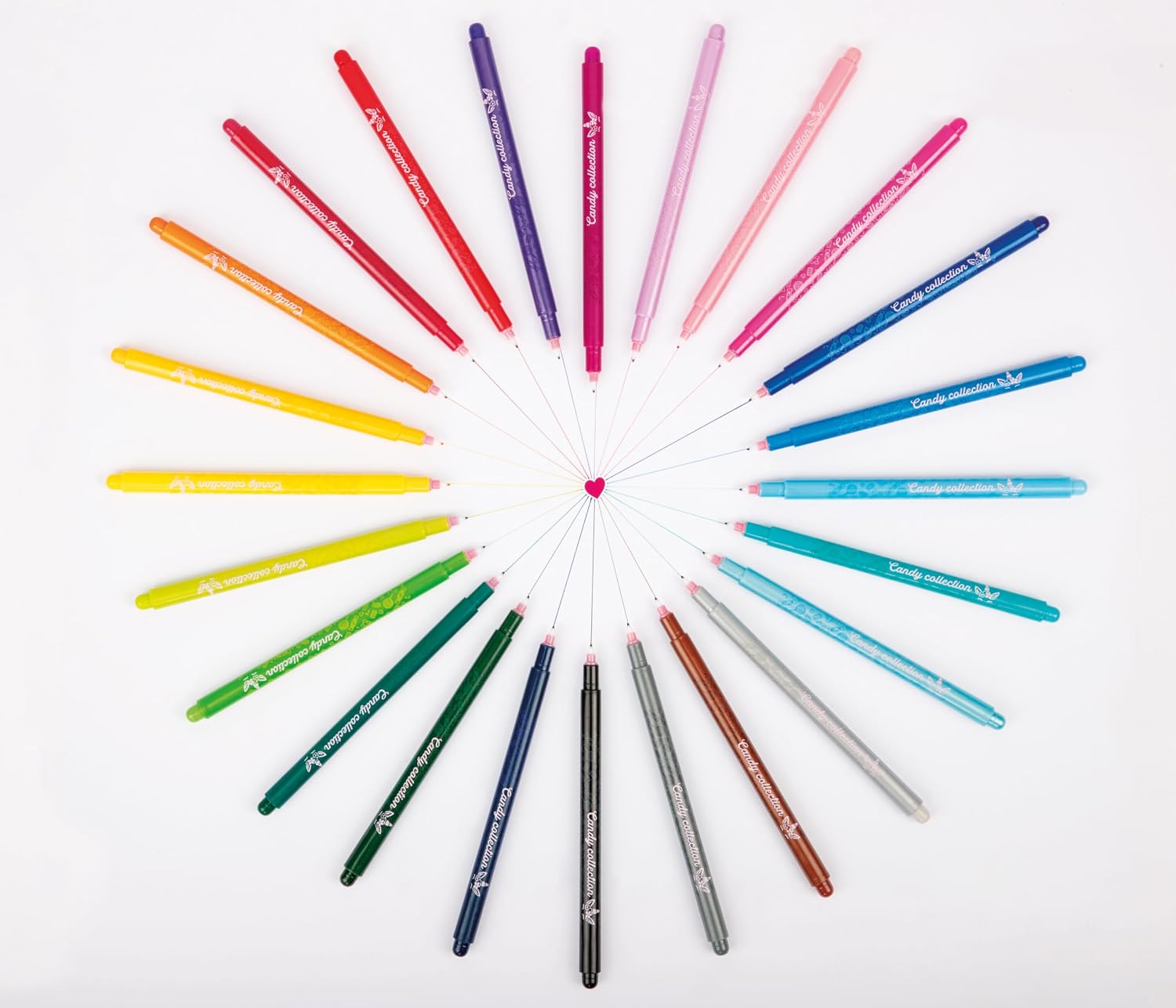 Detalle 2 de Tratto PEN Candy Collection trousse 24 pz: edizione Candy World, 2 misure colorate e riutilizzabili