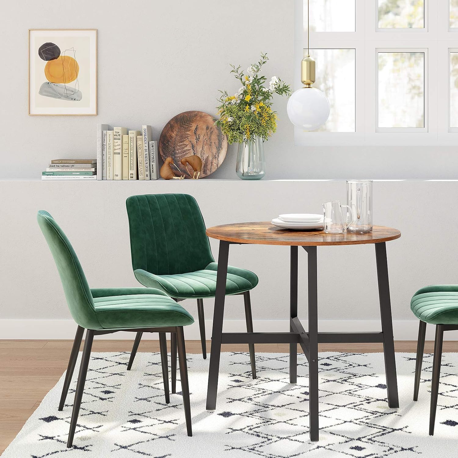 Thumbnail 1 de VASAGLE BARNET KDT080B01 Round Dining Table, 80 cm, Steel Frame