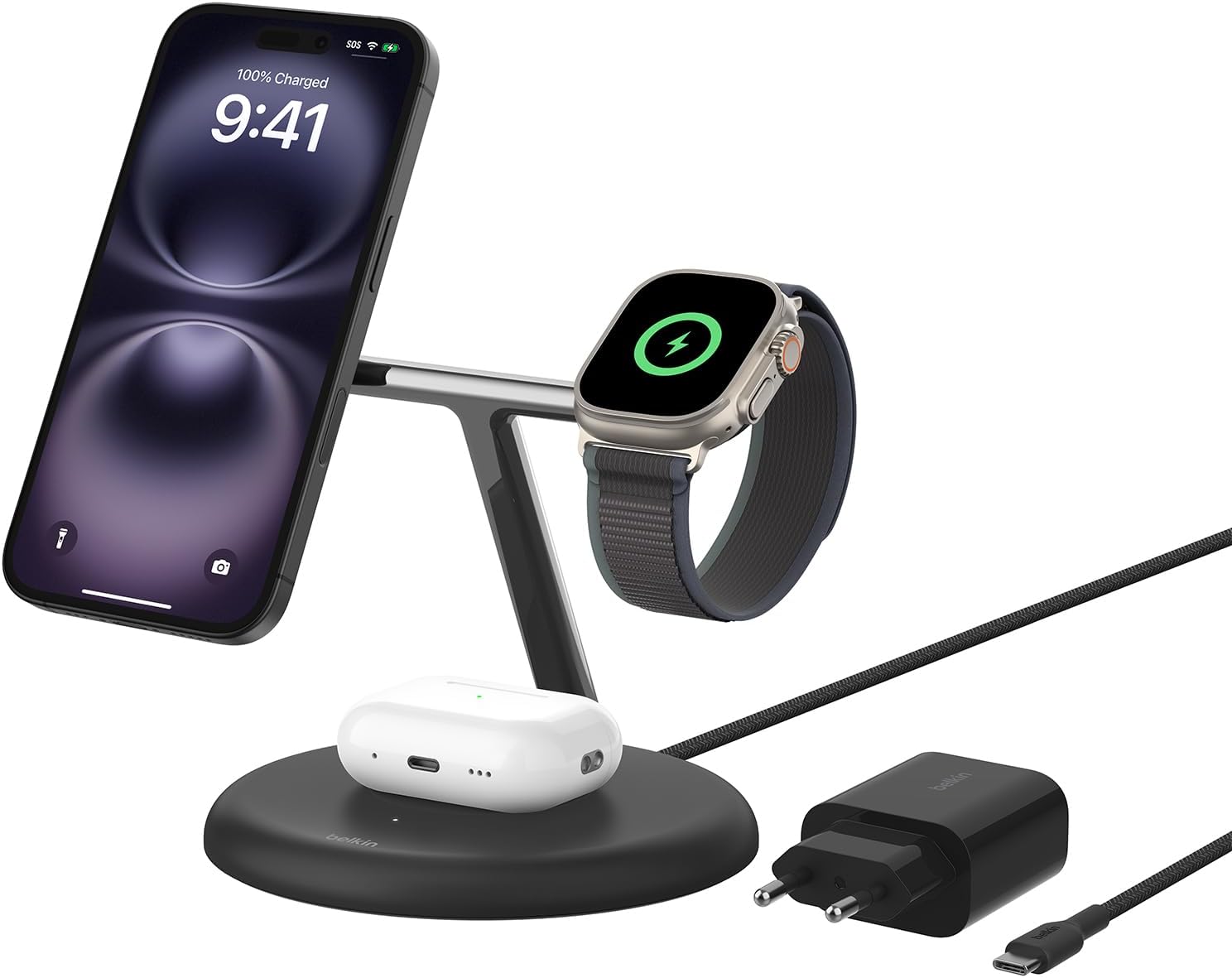Detalle de Belkin Supporto Ricarica Wireless 3 in 1 15W
