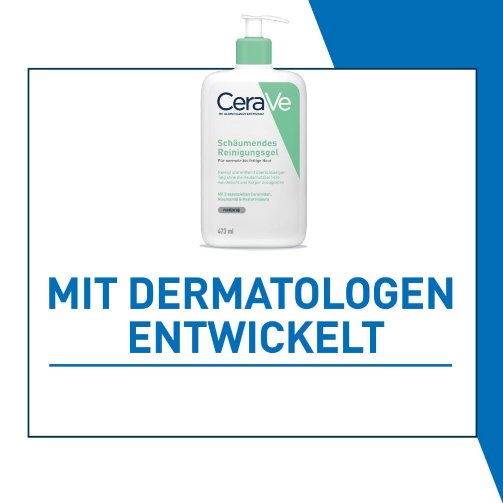 Thumbnail 3 de CeraVe Schäumendes Reinigungsgel – feuchtigkeitsspendend, hautstärkend, für normale bis fettige Haut