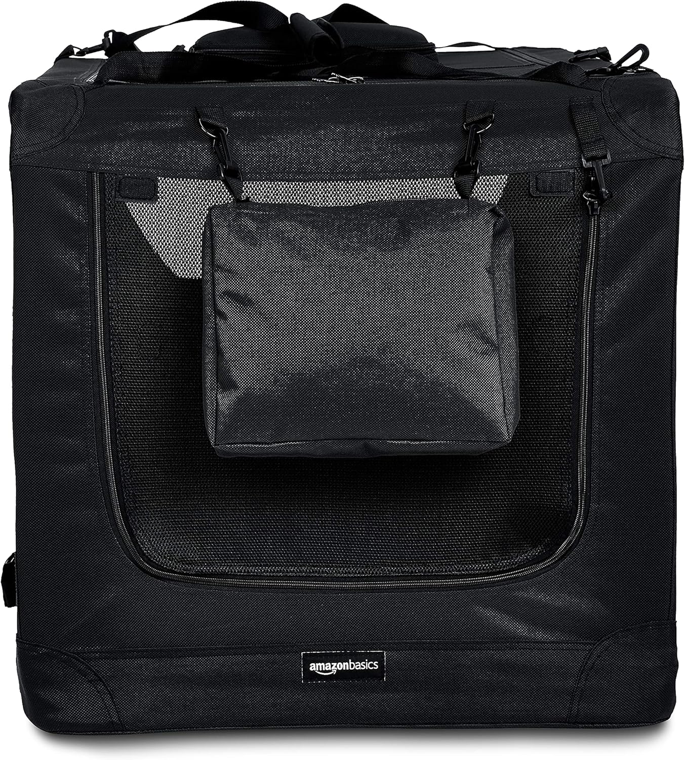 Detalle de Amazon Basics Soft-Sided Foldable Pet Carrier (36 x 24 x 24 inches) in Black